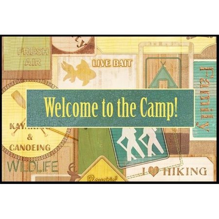 CAROLINES TREASURES Carolines Treasures SB3080MAT Welcome to the Camp Indoor or Outdoor Mat SB3080MAT